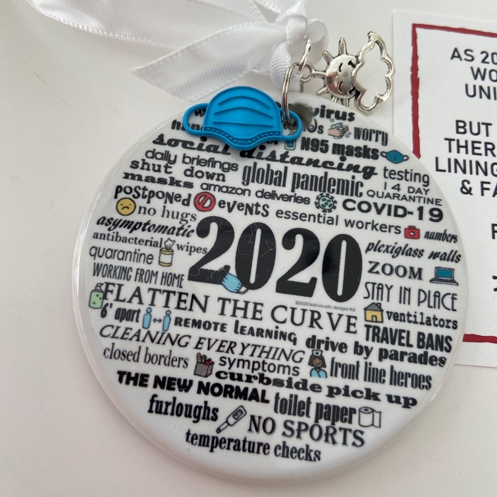 2020 PORCELAIN pandemic ornament silver linings